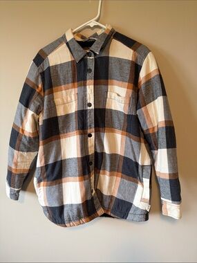Wind River Plaid Flannel Fleece Lined Shacket Jacket Sherpa Lined Chore Coat XL